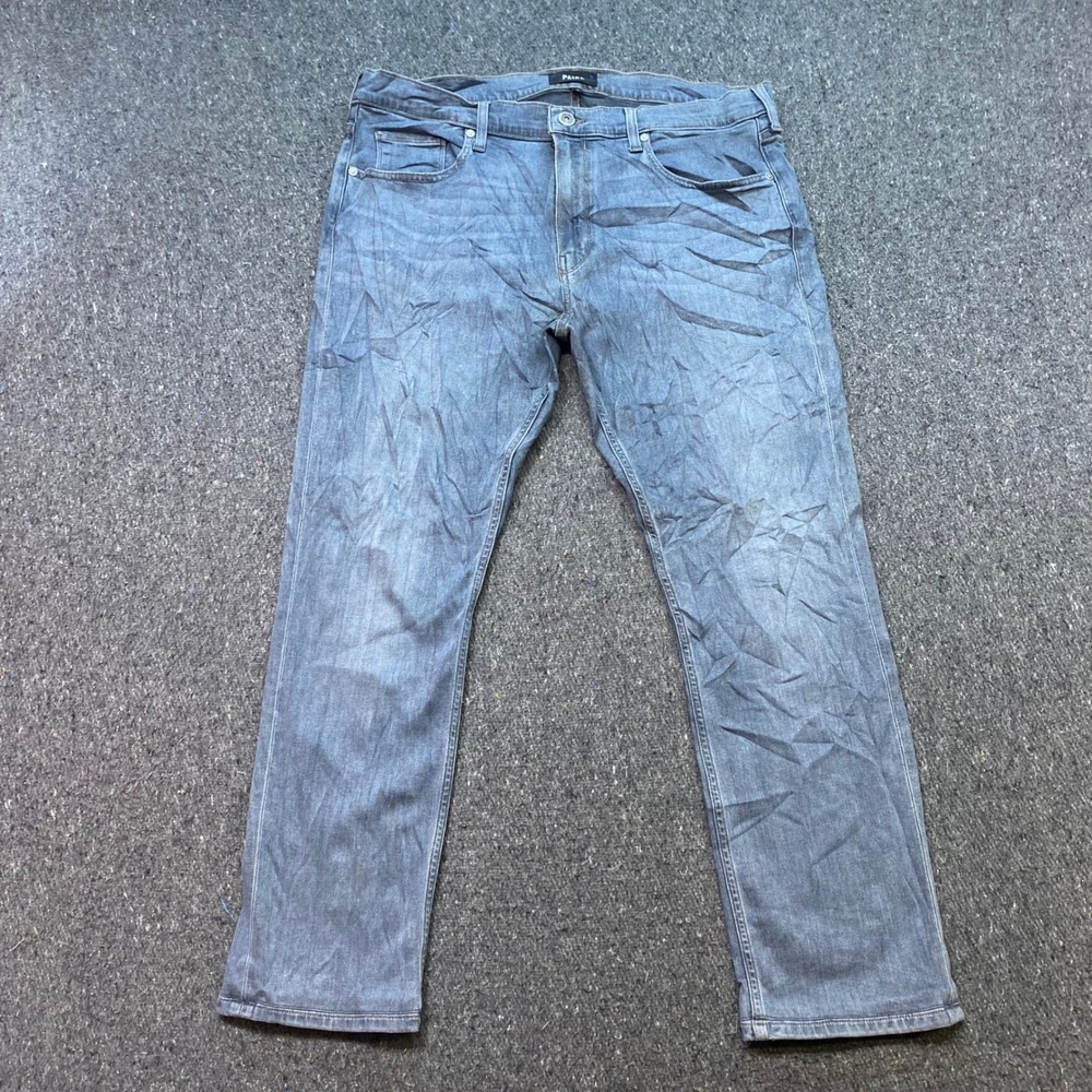 Paige Jeans 36 Mens Blue Streetwear Faded Soft Stretch Denim Straight Leg Pants